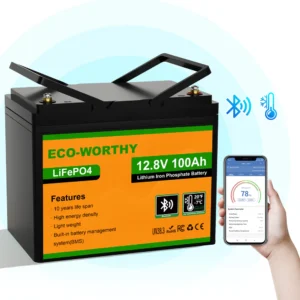 12V 100Ah LiFePO4 Lithium Battery with Bluetooth and Low-Temp Protection